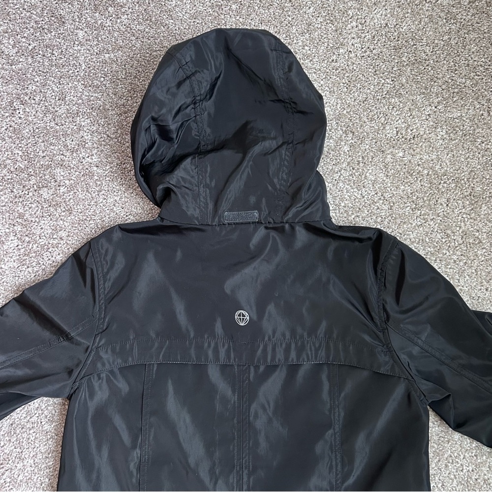 Mondetta Outdoor Project Women's XS Black Windbreaker Rain Jacket Hooded Long - Picture 11 of 11